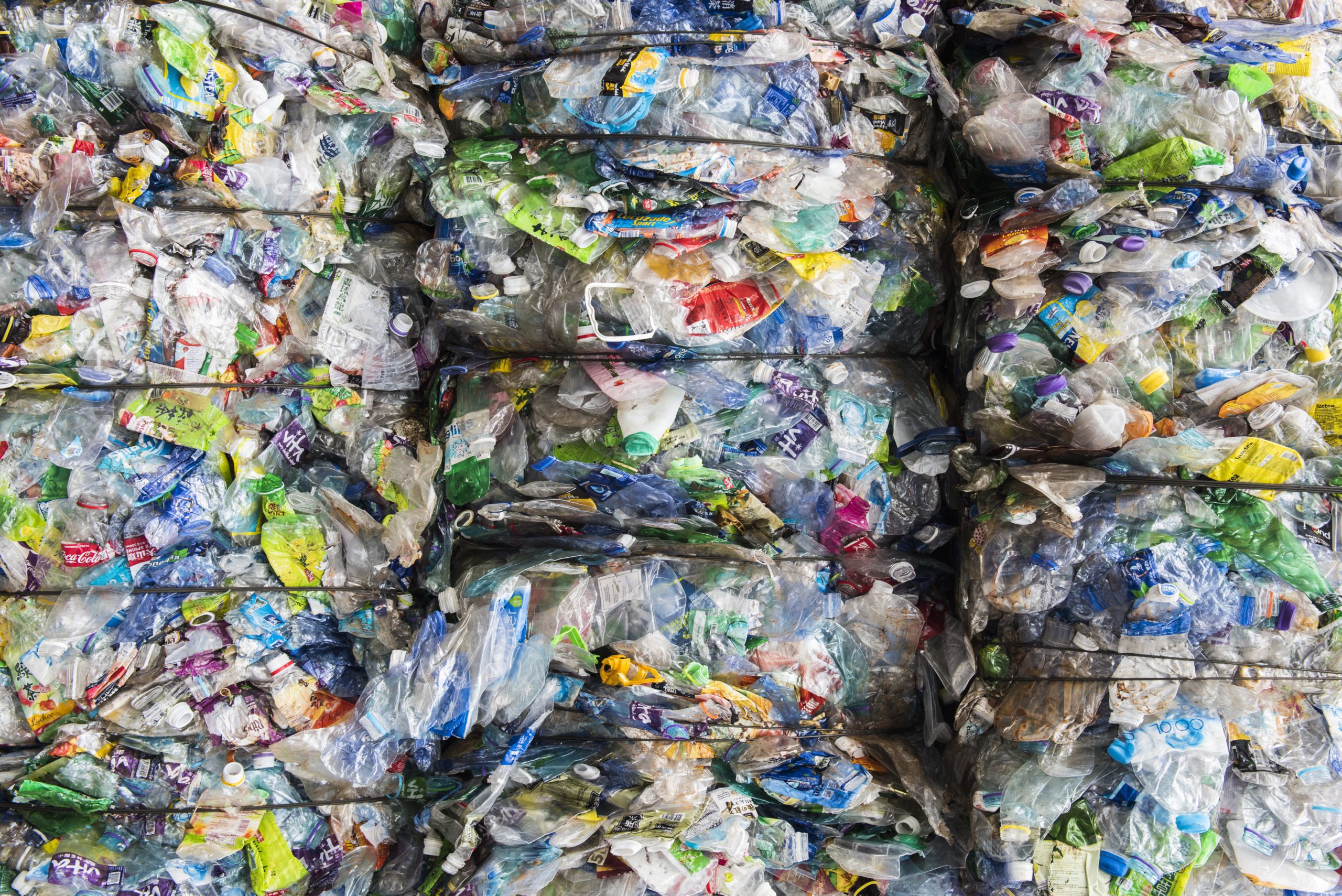 Photo of many bags of garbage