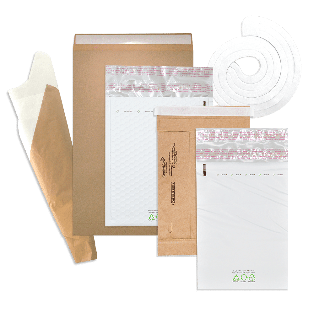 E-Commerce Packaging kraft mailers poly mailers bubble mailers Spiropack Tissue Paper