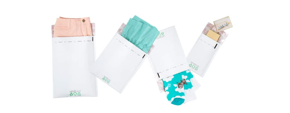 Recycled bubble mailers reusable eco-friendly