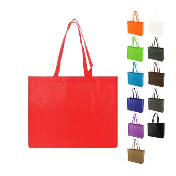 Long Handles Non-Woven Reusable Tote Bags all colors Eco-Friendly Choice