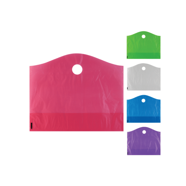 Recycled frosted superwave plastic bags colorful shopping bags