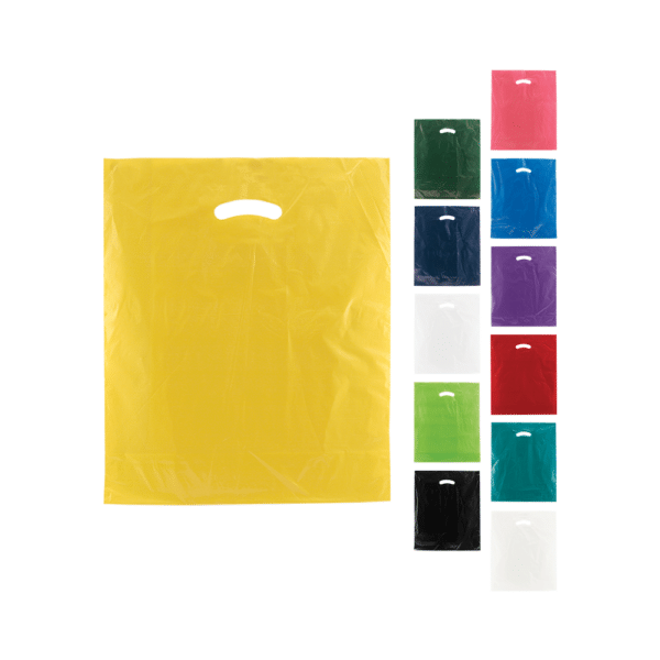 die cut handle super gloss plastic shopping bags