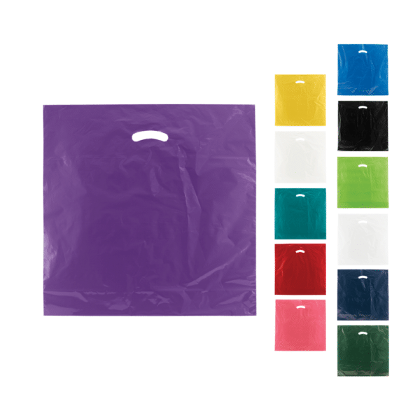 die cut handle super gloss plastic shopping bags