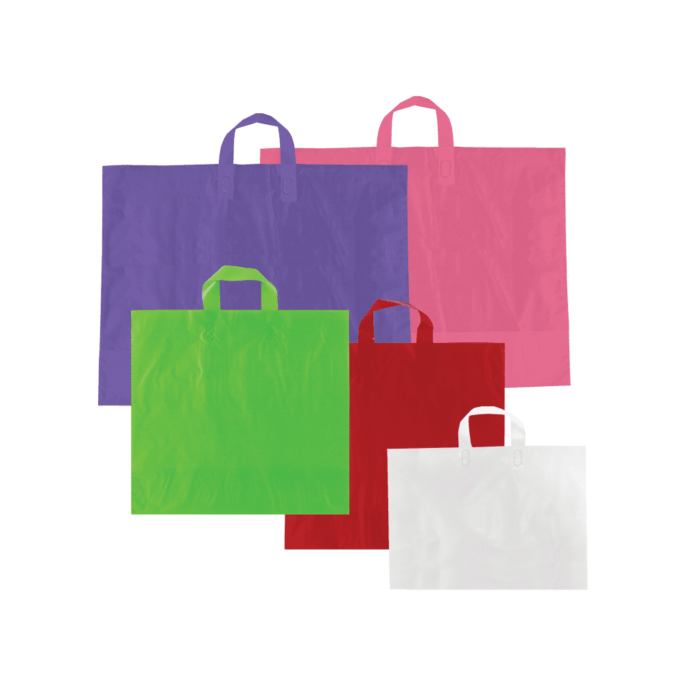 Color Frosted Soft Loop Handle Bags