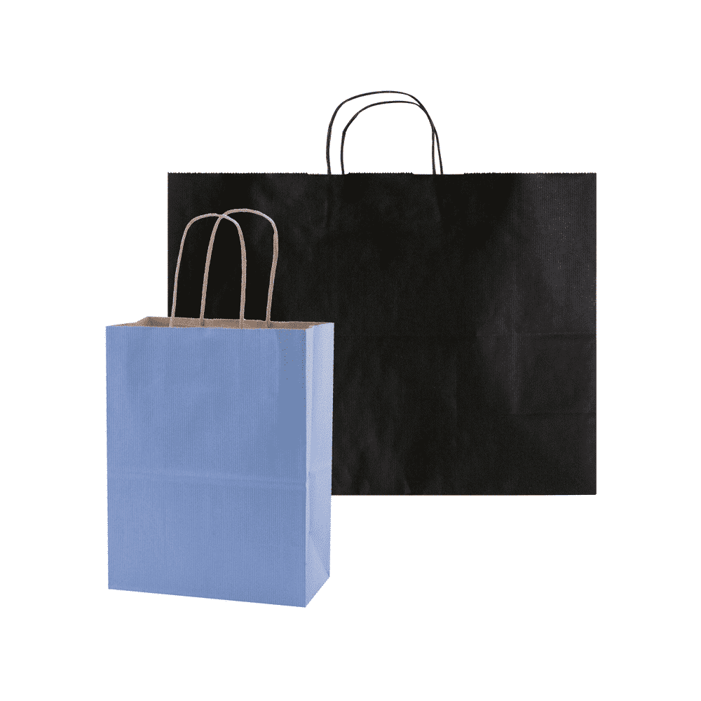 Striped Tinted Kraft Bags