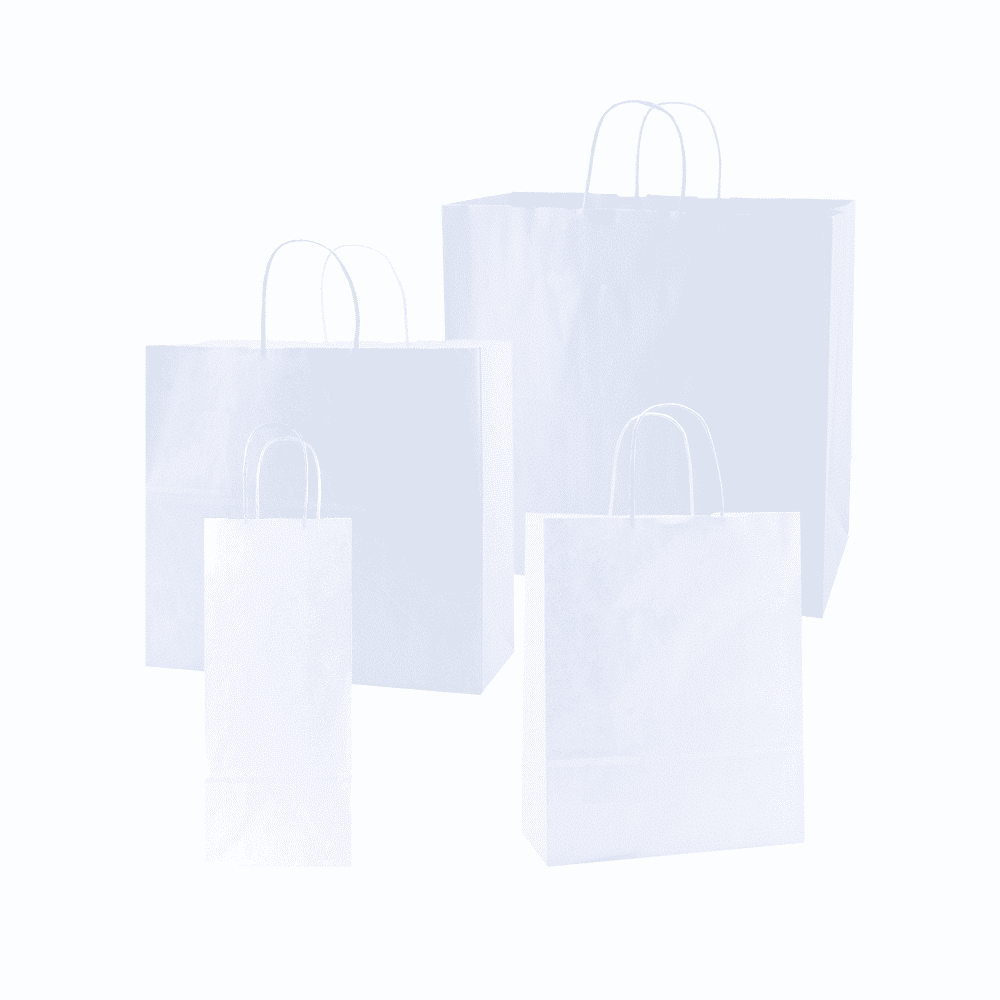 White Kraft Shopping Bags