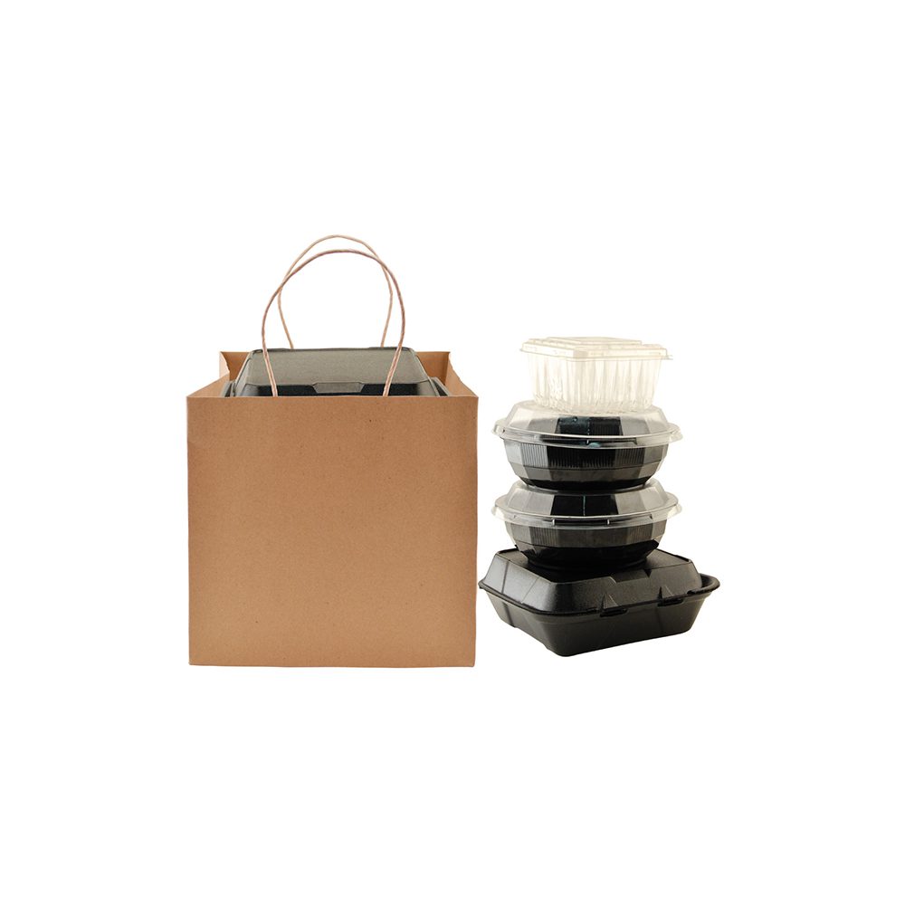 Wide Gusset Takeout Kraft Bags