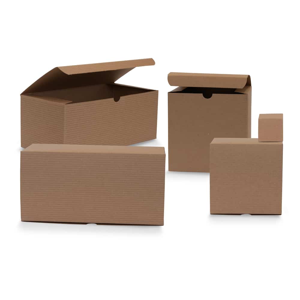 Natural Kraft Fold-Up Gift Boxes